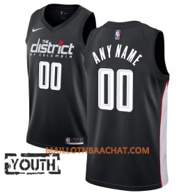 Maillot NBA Washington Wizards Personnalisable 2018-19 Nike City Edition Noir Swingman - Enfant